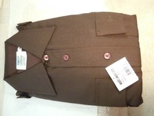 DUTY PLUS BY ELBECO MEN SIZE 15 BUTTON DOWN BROWN SHIRT SHORT SLEEVE W/ TAGS
