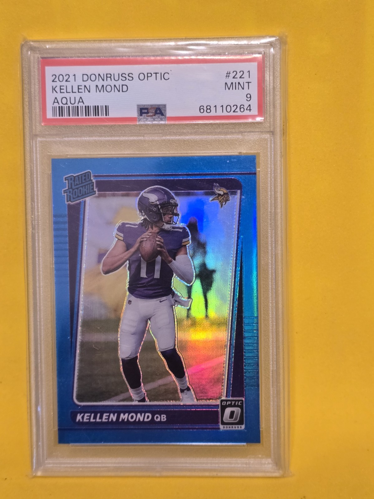 2021  Kellen Mond Donruss Optic Rookie Aqua #221 RC 60/299