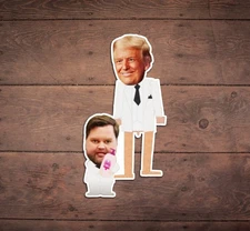 Trump with Vance Baby Wiener Sticker, Funny, FDT, Anti Trump, South Park