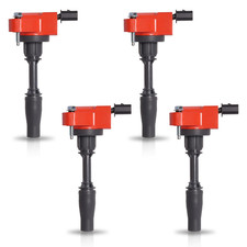 Ena Set Of 4 Red Ignition Coil Pack Compatible Buick Cadillac Chevy Gmc