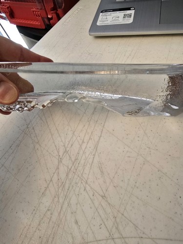 Vintage Large Signed Mats Jonasson Etched Duck Bird Full Lead Crystal Sweden - Picture 2 of 7