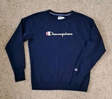 Champion Authentic Athleticwear Medium Navy Blue Crew Neck Sweatshirt