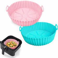 Silicone Air Fryer Liners 3 Qt to 5 Qt - 2 Pack
