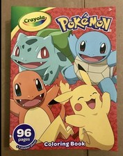 Crayola Pokemon Coloring Activity Book Sticker Sheet Games Puzzles Mazes 96 PAGE