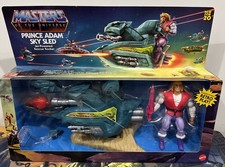Masters of the Universe Origins Prince Adam & Sky Sled Vehicle New Box Damage