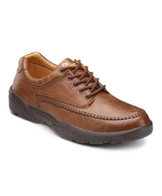 Dr. Comfort Stallion Comfort Shoes Men's 10 W Chestnut Leather Wide 8020