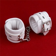 Soft Bondage Hand Ankle Cuffs For Couples Bed Restraints PU Leather BDSM Device
