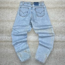 True Vintage 70s Orange Tab Levis Jeans 30x32 Straight Fit Light Wash Denim