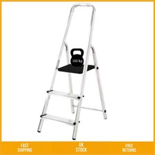 Lightweight Portable Folding Aluminum 8-Step Ladder For Home Use