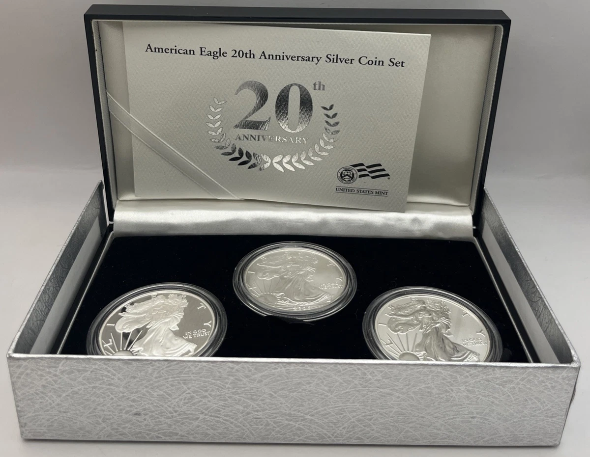 2006 American Eagle 20th Anniversary Silver Coin Set Indiana