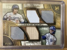 2025 Topps Museum Collection DPQR-FB Dual-Player Quad Relic Freeman Betts 46/49