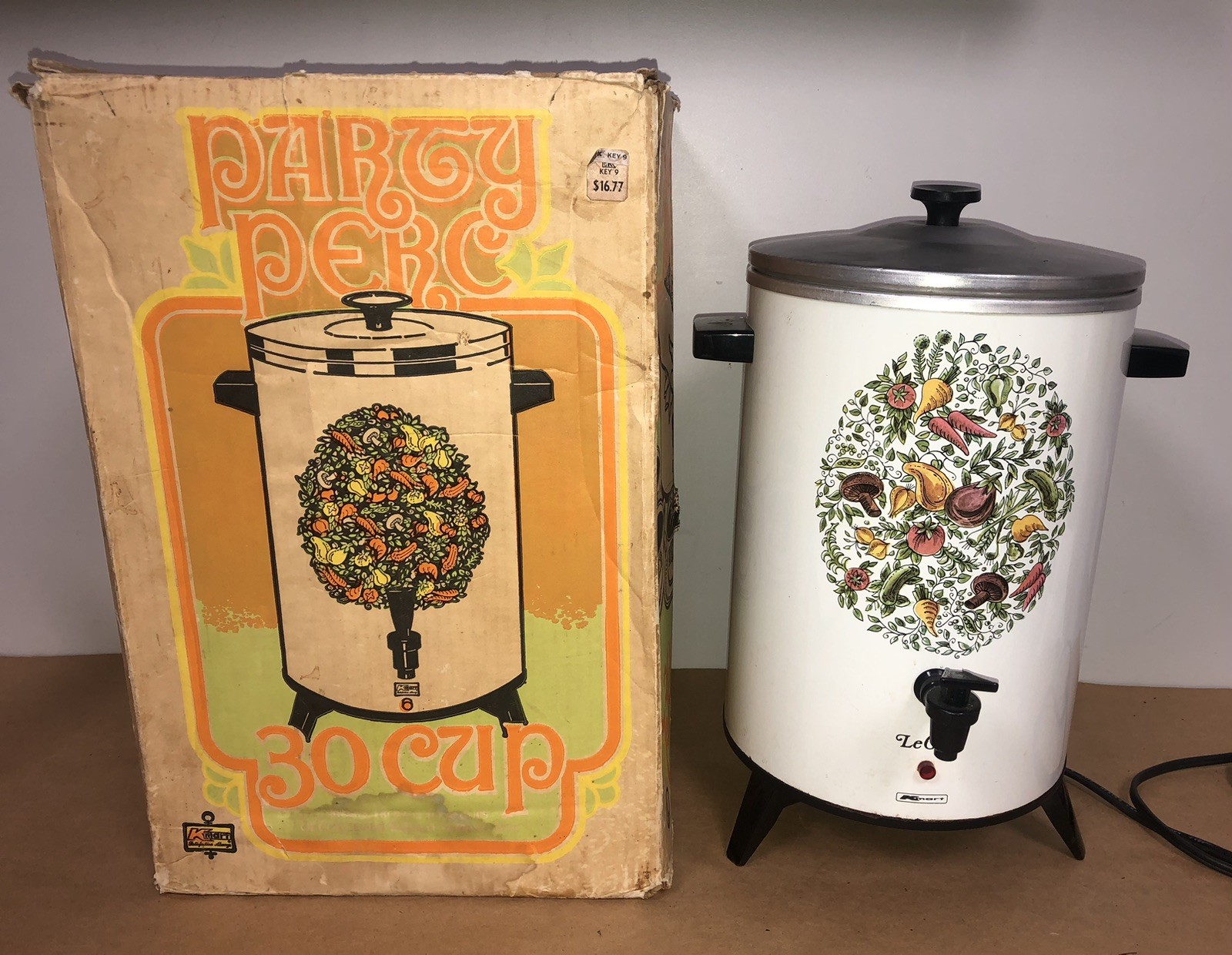 Kmart Le Cafe Spice of Life Coffee Pot Large Capacity 30 Cup Works Vintage