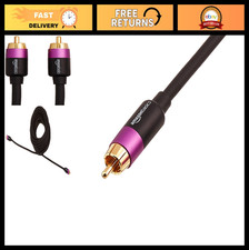 50ft RCA Audio Cable for Subwoofer, Sound System, Amplifiers, Active Speakers -