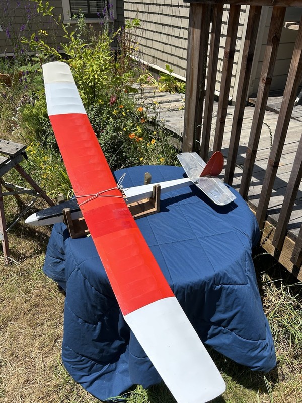 Balsa Vintage Radio-Controlled Model Plane Slope Glider Built 6’ Wingspan