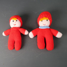 Hand-Crafted Knitted Plush Dolls Boy and Girl - Jean Greenhowe Design