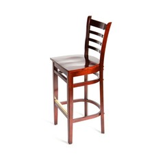 Oak Street Mfg WB101MHMH Ladderback Mahogany All Wood Barstool