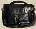 Coach J23-5238 schwarze Leder-Aktentasche Laptop-Kuriertasche ohne Schultergurt EG