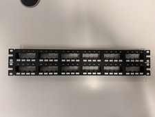 Panduit CPP48FMWBLY 48-Port Flat Flush-Mount Patch Panel, Black