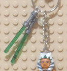  Minifigure Keychain Custom Star Wars Ahsoka Tano 2 Lightsaber Charms New — photo 3