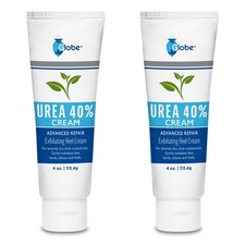 Globe 2 Pack Urea Cream 40 - 4 oz Intensive Hydration for Dry and...