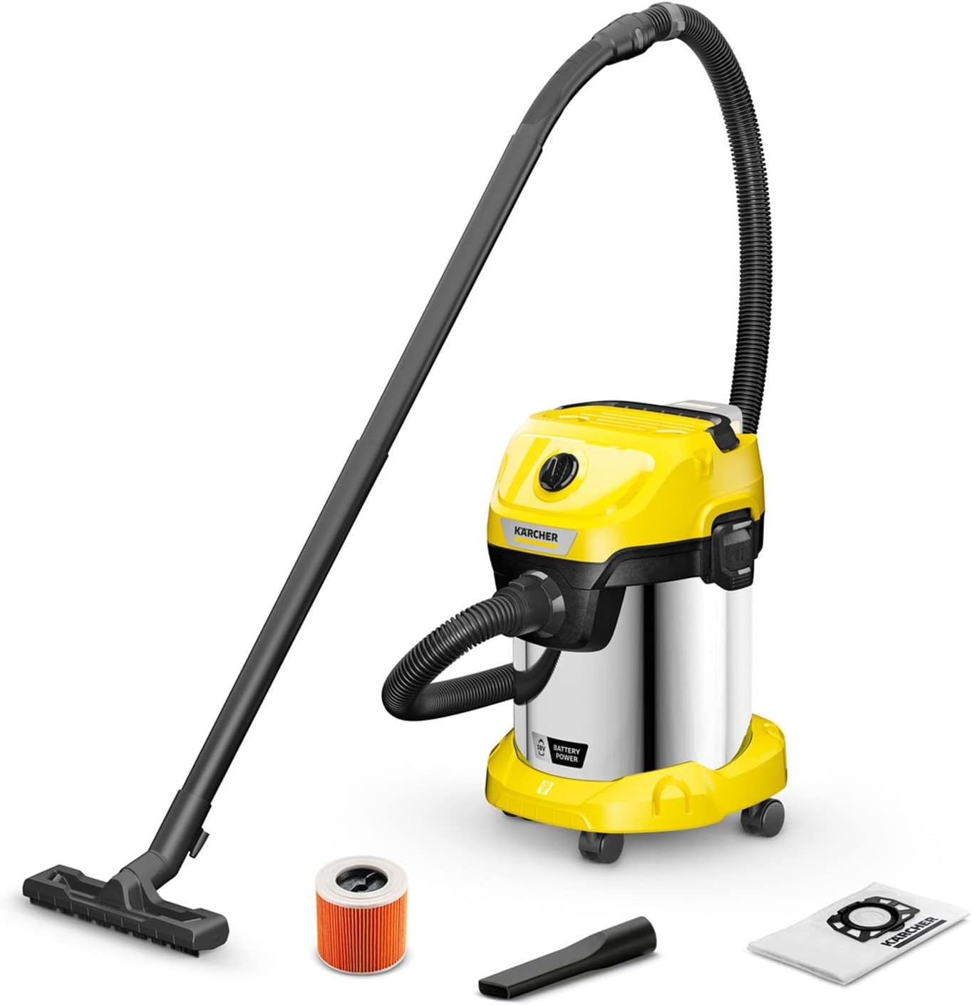 Kärcher WD 3-18 S V-17/20 pour éliminer l'eau et les débris de bricolage sans câble