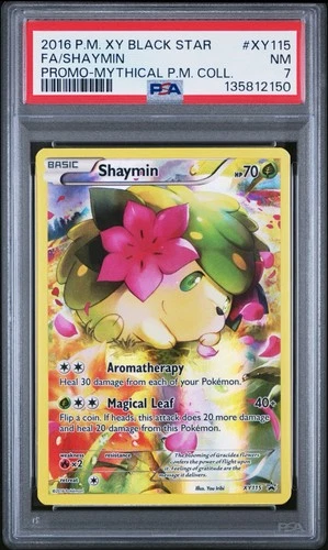 2016 Pokemon XY Black Star Promo Shaymin Full Art #XY115 PSA 7