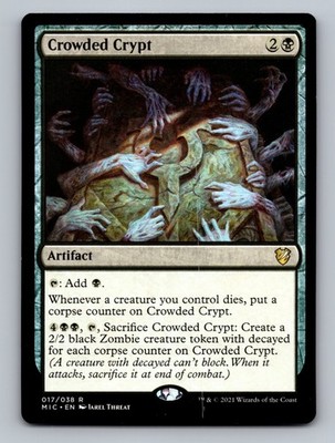 Crowded Crypt R Commander: Innistrad: Midnight Hunt 17 NM
