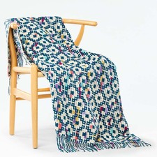 Premier  Flower Buds Mosaic Throw Crochet Kit