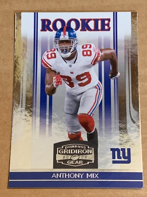 2006 Donruss Gridiron Gear Rookie Anthony Mix 106. SP #d/599. Giants | eBay