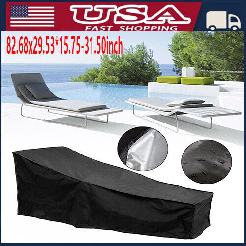 Outdoor Sunbed Chaise Lounge Sun Lounger Cahri Beach Pool Dust Covers Waterproof