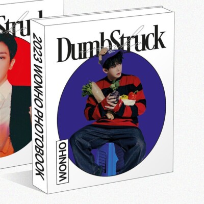 MONSTA X 2023 WONHO PHOTO BOOK DUMBSTRUCK NAVY/Buch+ID Foto+7 Karte+L Holder+etc