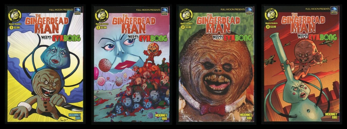 Gingerdead Man Meets Evil Bong Comic Set 1-2-3 + Variant Full Moon