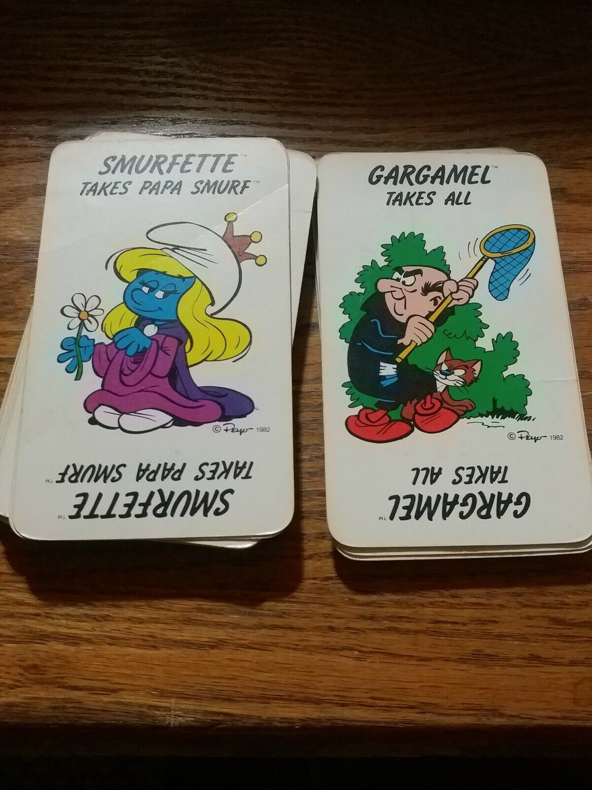 Vintage 1982 The Smurf Card Game 39 Play Cards By Milton Bradley Complete  *Read*