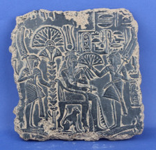 Unique Ancient Egyptian Ramses Lovely Wife Queen Nefertari on the Throne Stella