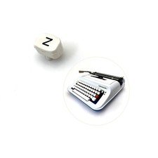 White Z Key for  Underwood 378 / 319 Typewriter Vtg Original Part Keyboard thumbnail
