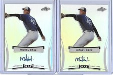2017 Leaf Metal Draft MICHEL BAEZ Silver Prismatic Auto RC PADRES Cuban Prospect