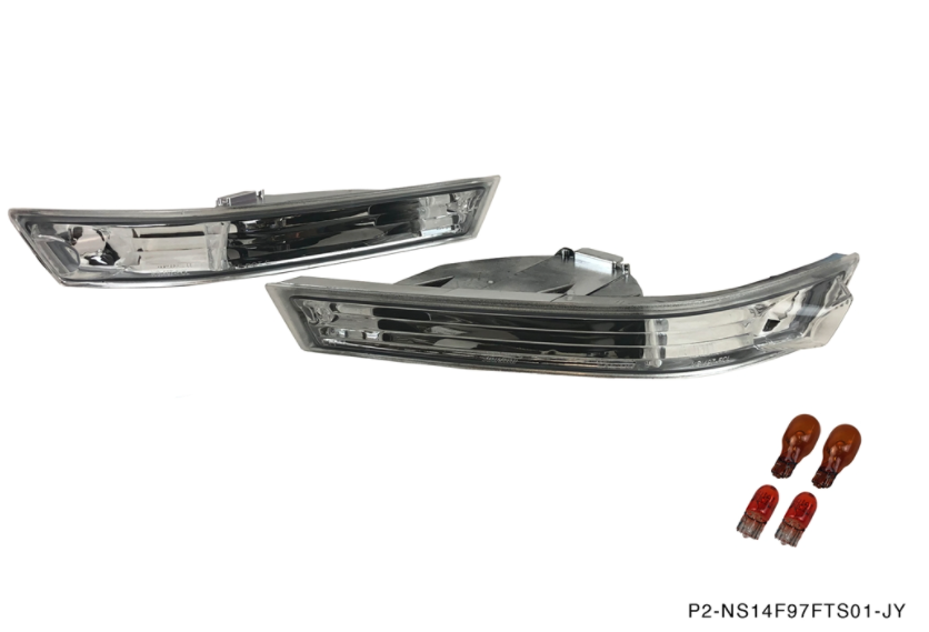 240sx S14 JDM Kouki Clear Front Turn Signal Lights Lamps Set of 2