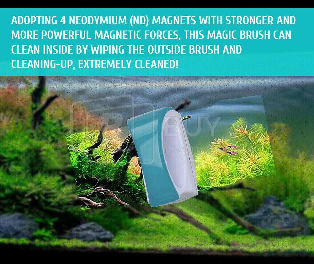 Cora Aquarium Cleaner Handle Fish Tank Tool Glass Brush Algae