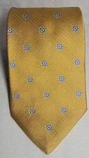 Brooks Brothers 346 yellow silk tie made in USA ๐บ๐ธ imported fabric