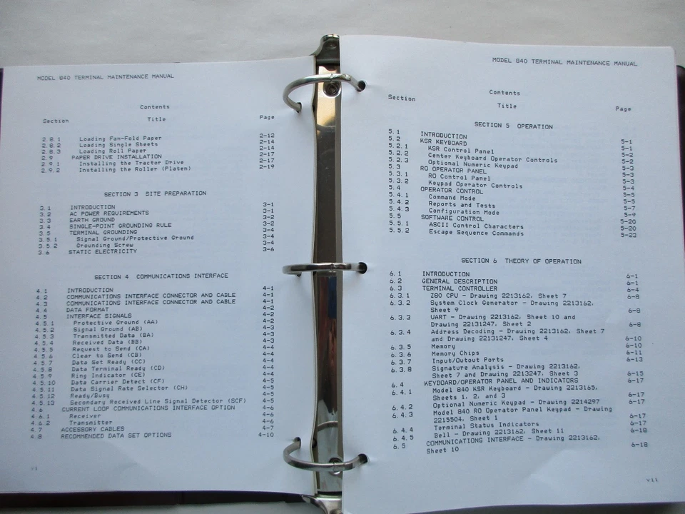TEXAS INSTRUMENTS MODEL 840 KSR & RO MAINTENANCE MANUAL 2215564-9701 - Image 4 of 4