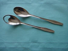 MCM DANA  DFA Stainless Salad Serving Set 2 Spoons 10-5/8" DNS3 Flatware Denmark
