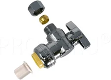 10-Pack PROCURU PushFit Angle Stop Valve 1/2" Push x 3/8" OD Comp New 8X8012 10x