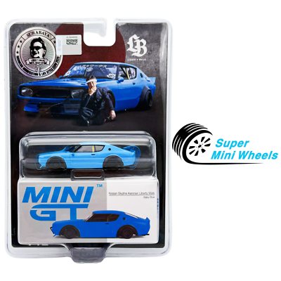 Mini GT 1:64 Nissan Kenmeri Liberty Walk Baby Blue IMX 2025 #712