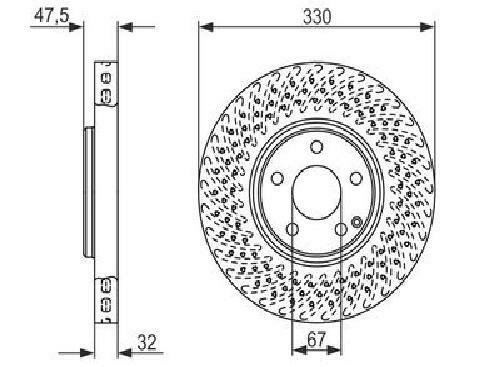2X Original Bosch Bremsscheibe 0 986 479 334 FüR Mercedes-Benz-image