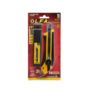 OLFA L5/LBB-10B 18mm Ratchet-Lock Fibreglass-Reinforced Snap-Off Knife Combo Set