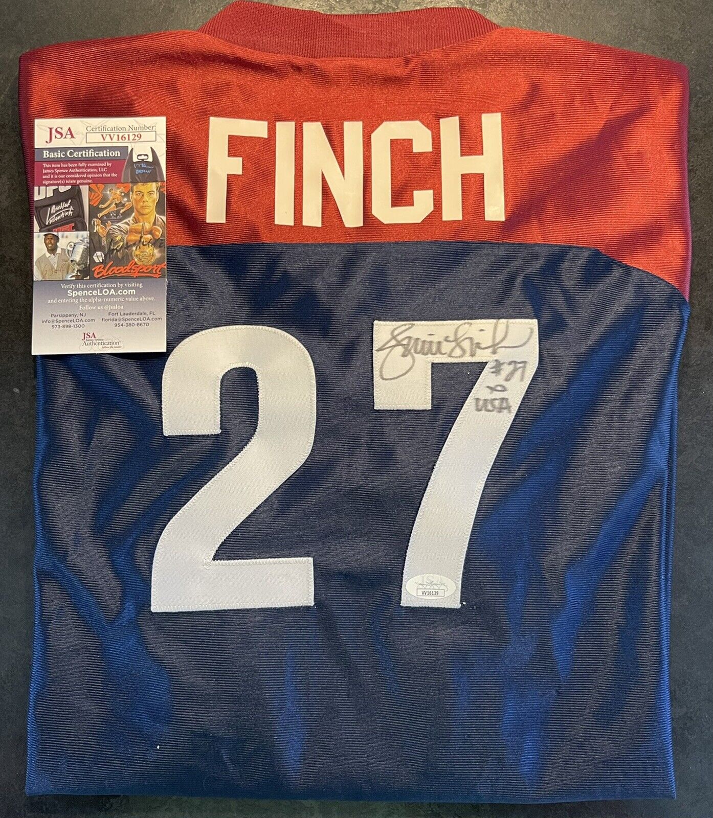 AUTOGRAPH SIGNED High material USA JERSEY JENNIE JSA AUTH AUTO FINCH Outlet ☆ Free Shipping WITH