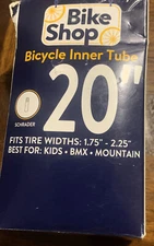Bike Shop Bicycle Inner Tube, Schrader Valve, 20" x 1.75"-2.25"