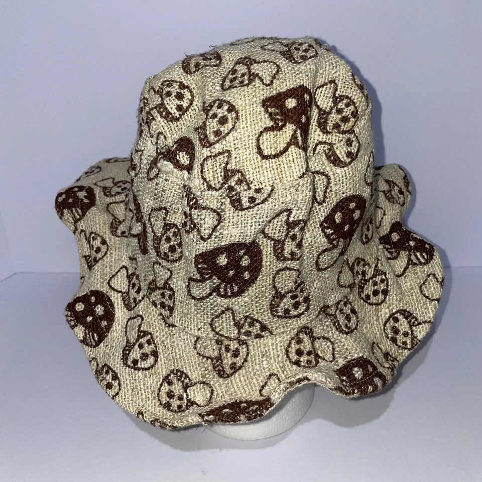 Sombrero cubo de setas Katmandú Imports cáñamo Foto 3 de 4