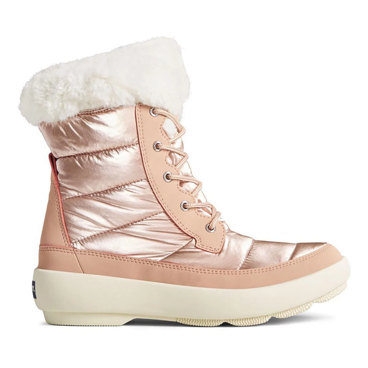Rose gold sperry boots deals
