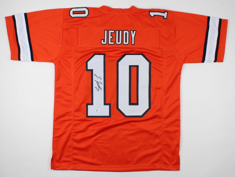 Jerry Jeudy Signed Denver Broncos Jersey (Beckett COA)  Ex Alabama Wide Receiver